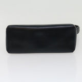 Gucci Turn Lock Hand Bag Leather Black Red im361
