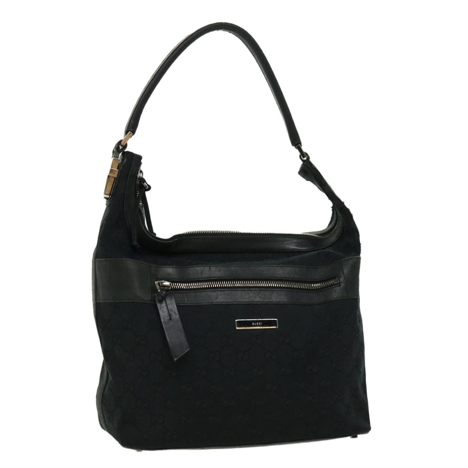Gucci GG Canvas Shoulder Bag Black 14298002058 im374