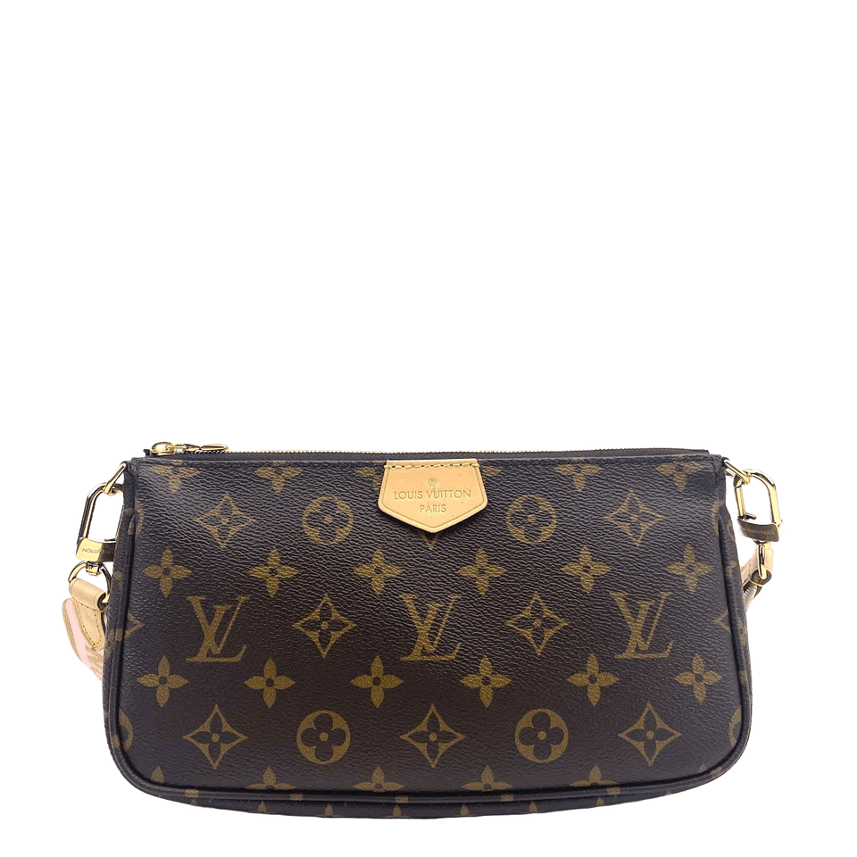 Louis Vuitton Pouchette w/Canvas Strap Clutch