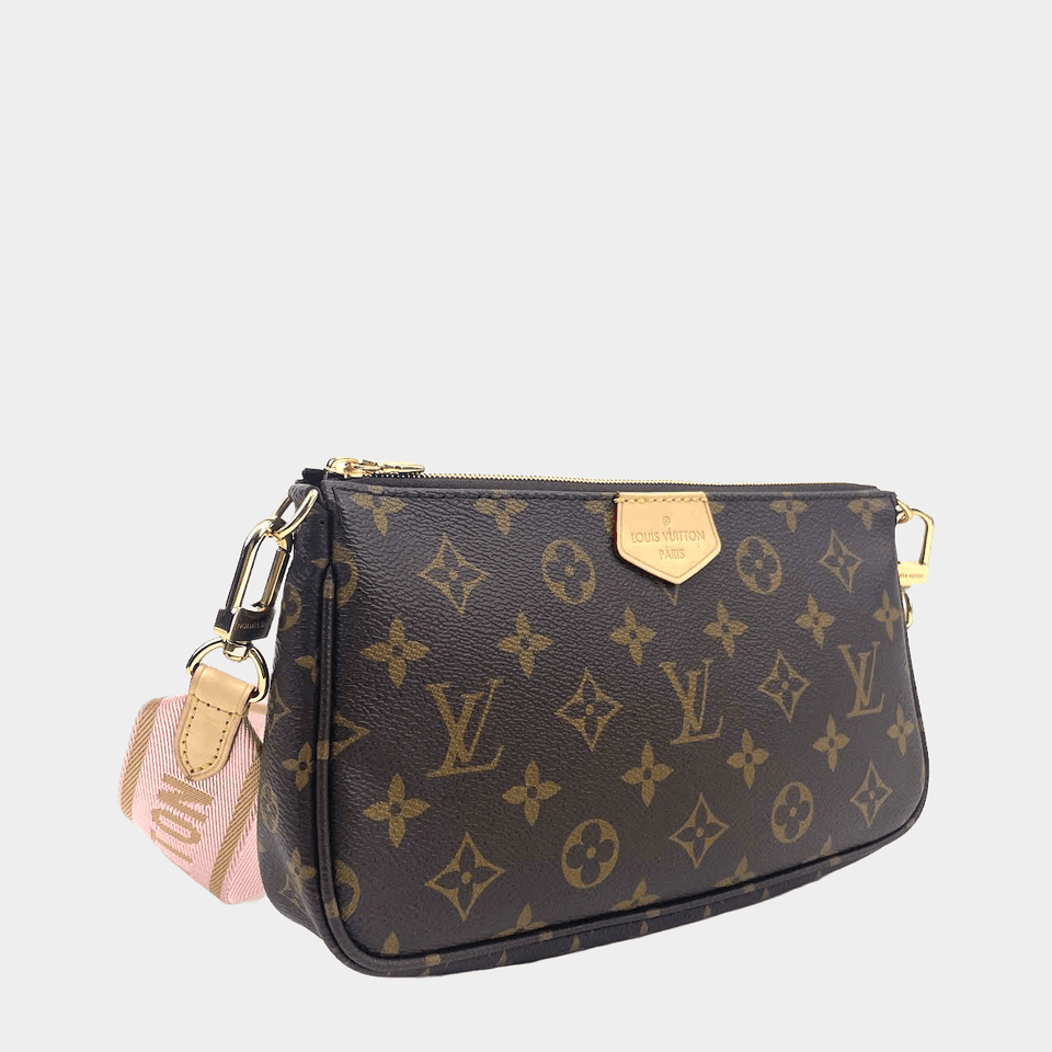 Louis Vuitton Pouchette w/Canvas Strap Clutch