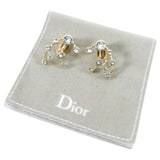 Dior Rhinestone and Goldtone Spray Clip on Earrings