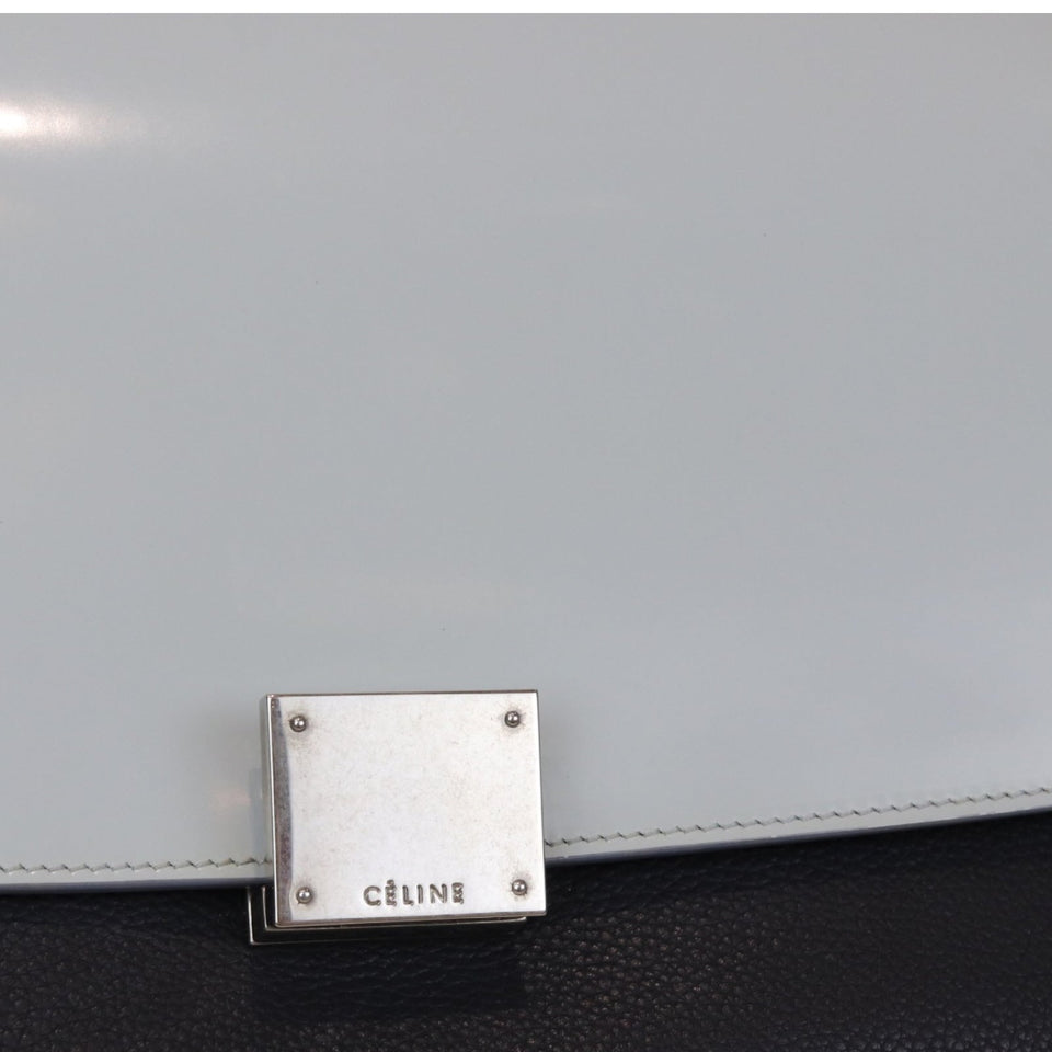Medium Tricolor Trapeze Satchel