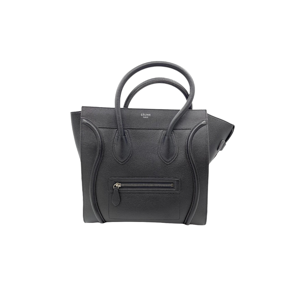 Luggage Mini Drummed Calfskin Black RHW