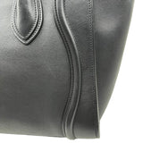 Micro Luggage Tote Smooth Leather Black SHW
