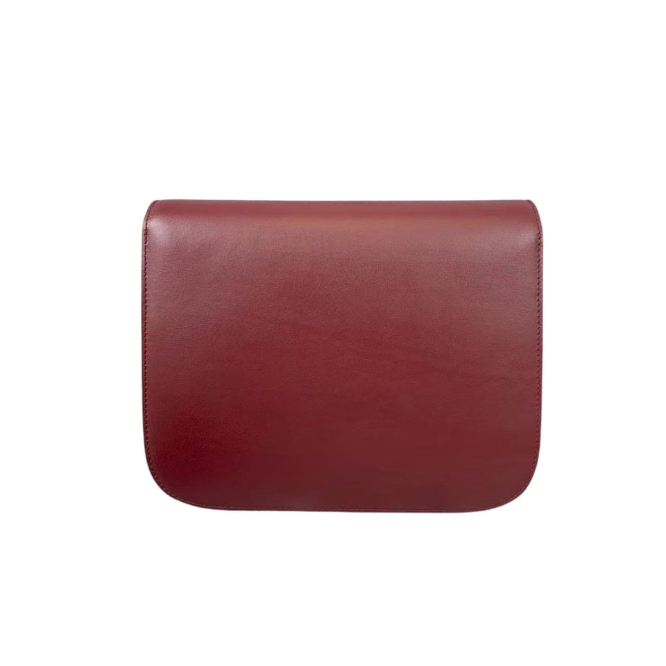 Classic Box Medium Smooth Leather Burgundy GHW