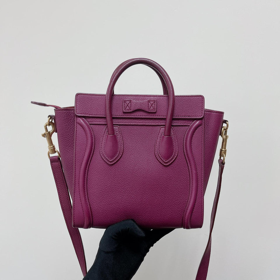 Nano Luggage Tote Purple GHW