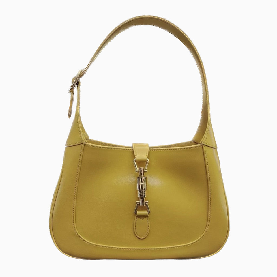 Gucci Jackie 1961 Yellow Small Leather bag with strap