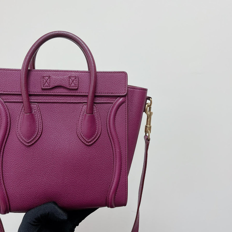 Nano Luggage Tote Purple GHW
