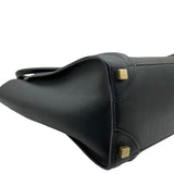 Micro Luggage Tote Smooth Leather Black SHW