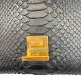 Trapeze Satchel Python Black GHW