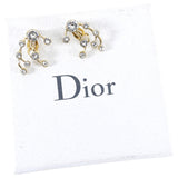 Dior Rhinestone and Goldtone Spray Clip on Earrings