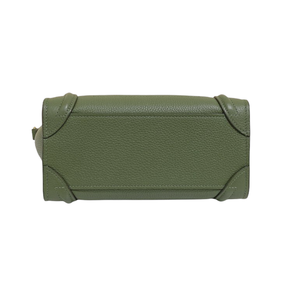 Luggage Bag Nano Leather Army Green GHW