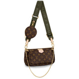 Louis Vuitton Multi Pochette Khaki Strap Clutch