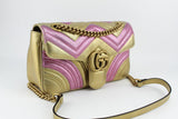 Gucci GG Marmont Small Shoulder bag Pink and Gold )