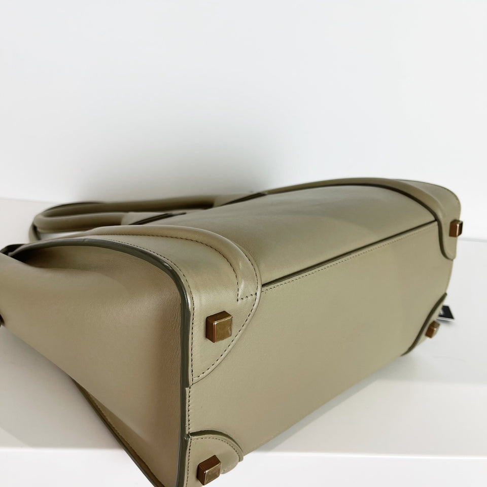 Micro Luggage Smooth Calfskin Beige