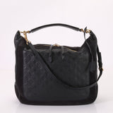 Louis Vuitton Monogram Implant Audacious MM Leather Shoulder Bag