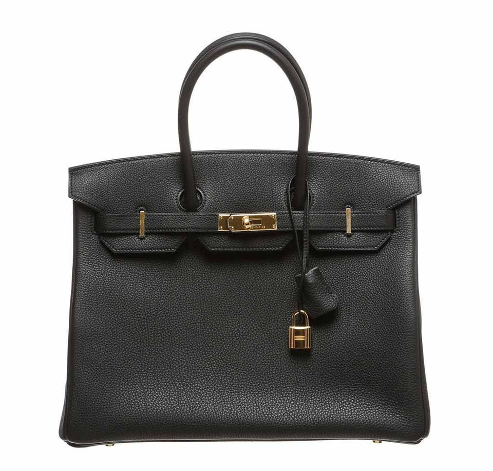 HermesBirkin 35 Noir Bag Togo GHW