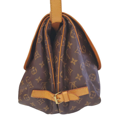 Louis Vuitton Monogram Saumur 35  Canvas Leather Shoulder Bag