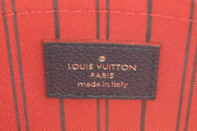 Louis Vuitton Monogram Emplant Montaigne MM Marine Rouge Navy 2way Shoulder Bag