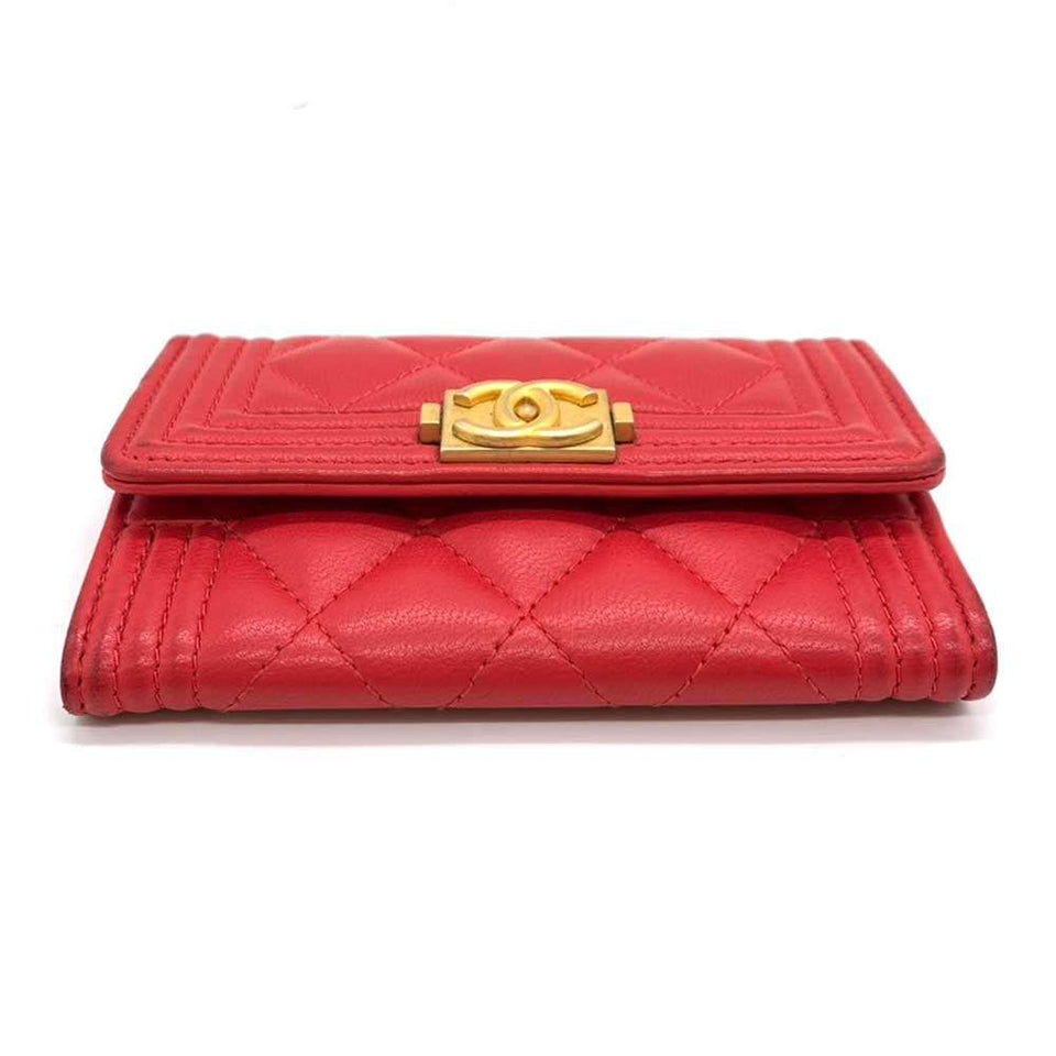 Chanel Boy  Case Red Lambskin