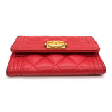 Chanel Boy  Case Red Lambskin