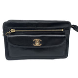 Chanel Leather Clutch Bag Black Vintage