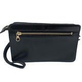 Chanel Leather Clutch Bag Black Vintage