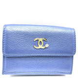 Chanel Leather Lucky Flower Tri-Fold Wallet