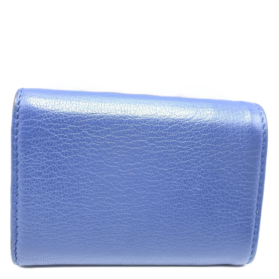 Chanel Leather Lucky Flower Tri-Fold Wallet