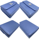 Chanel Leather Lucky Flower Tri-Fold Wallet