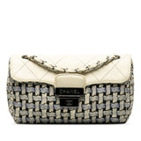Chanel Wild Stitch Tweed Wool Leather Shoulder Bag
