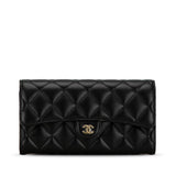 Chanel Classic Long Flap Wallet Lambskin Wallet