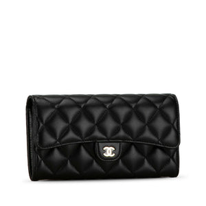 Chanel Classic Long Flap Wallet Lambskin Wallet