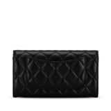 Chanel Classic Long Flap Wallet Lambskin Wallet