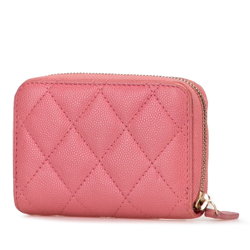 Chanel Coco Mark Matelassé Caviar  Coin Case