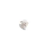 Chanel Classic Mini CC Logo Earrings Silver Tone