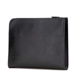 Prada Triangle Logo Plate Leather Clutch Bag