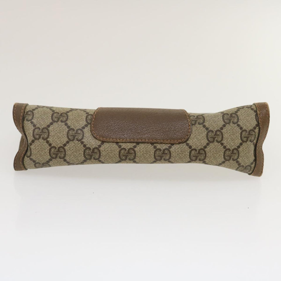 Gucci GG Canvas Web Sherry Line Clutch Bag Beige Red Green jk1329
