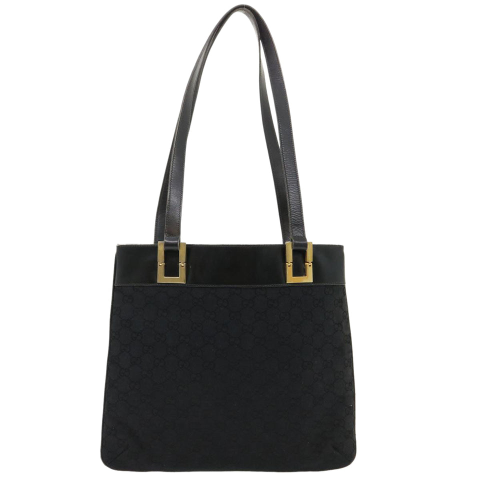 Gucci GG Canvas Web Sherry Line Shoulder Bag Black Red Green jk1453