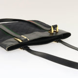 Gucci GG Canvas Web Sherry Line Shoulder Bag Black Red Green jk1453