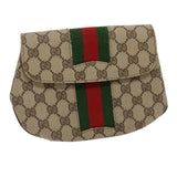 Gucci Web Sherry Line GG Canvas Pouch Red Green Brown jk1495
