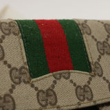 Gucci Web Sherry Line GG Canvas Pouch Red Green Brown jk1495