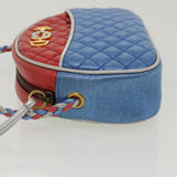 Gucci Horse Bit Pochette Shoulder Bag Lamb Skin Red Blue 534951 jk3012