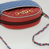 Gucci Horse Bit Pochette Shoulder Bag Lamb Skin Red Blue 534951 jk3012