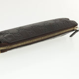 Gucci Guccissima Pen Case Leather Dark Brown 256579 jk3028