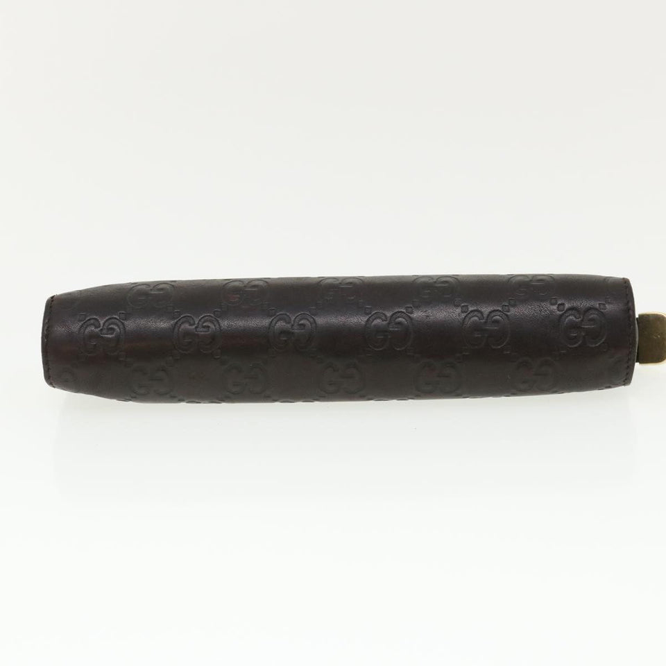 Gucci Guccissima Pen Case Leather Dark Brown 256579 jk3028
