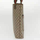Gucci Web Sherry Line GG Canvas Tote Bag PVC Leather Beige Green Red jk3040