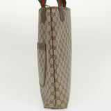 Gucci Web Sherry Line GG Canvas Tote Bag PVC Leather Beige Green Red jk3040