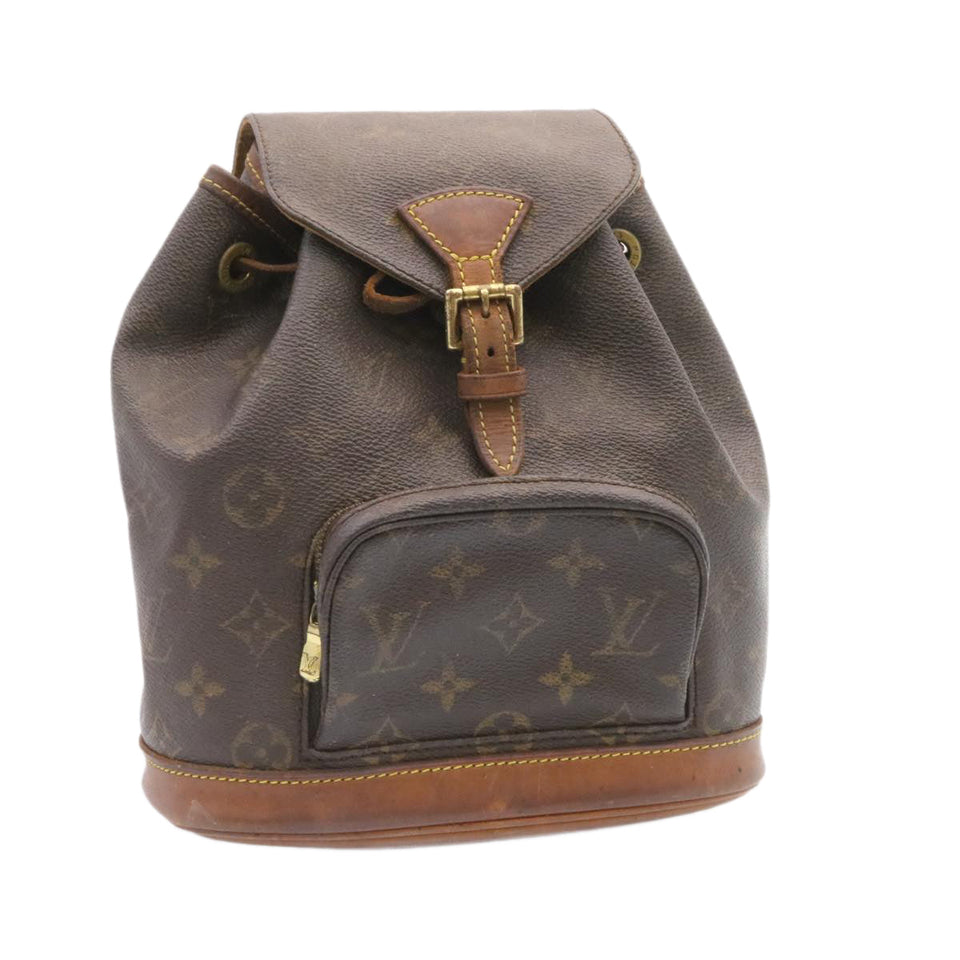 Louis Vuitton Monogram Montsouris PM Backpack LV Auth ki1157