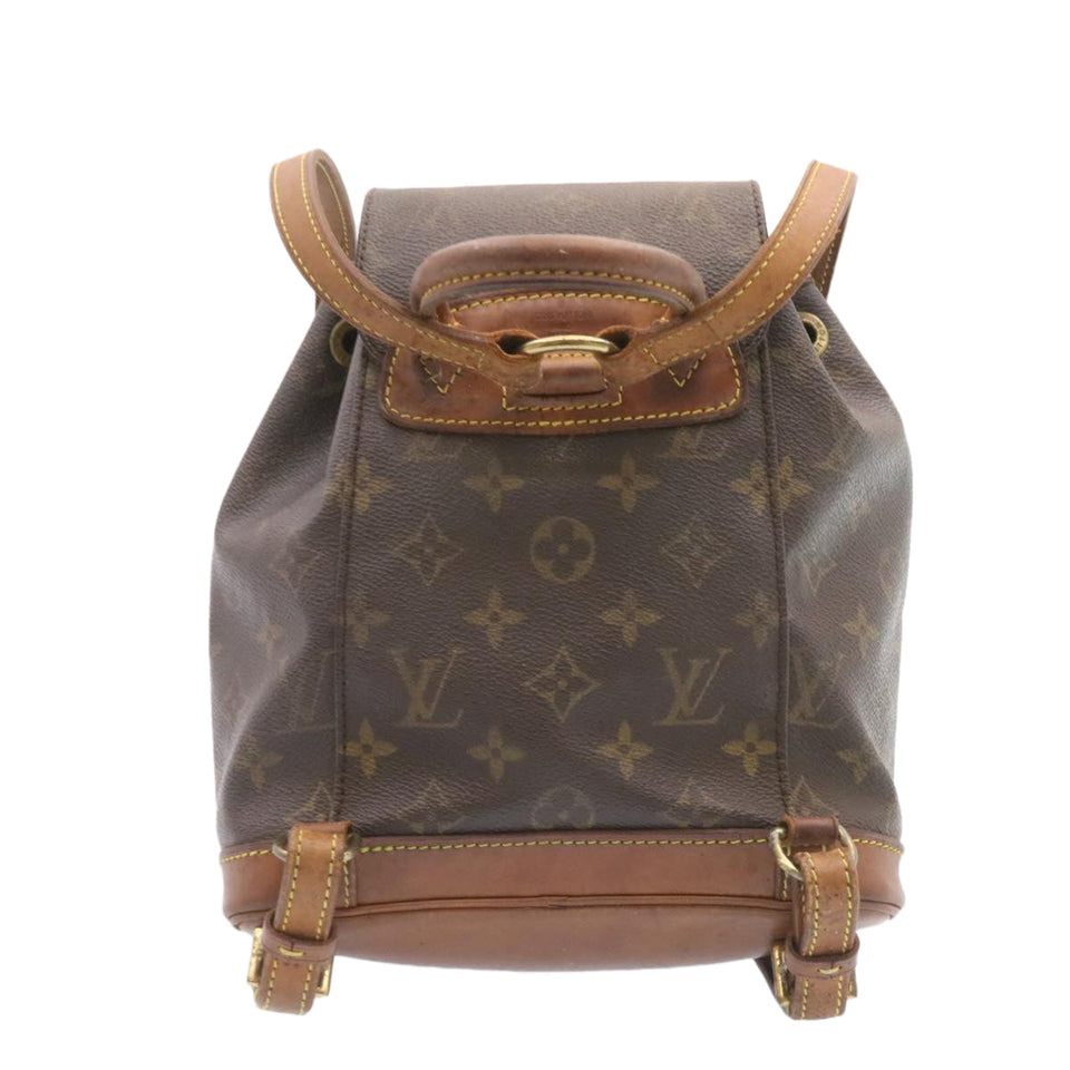Louis Vuitton Monogram Montsouris PM Backpack LV Auth ki1157
